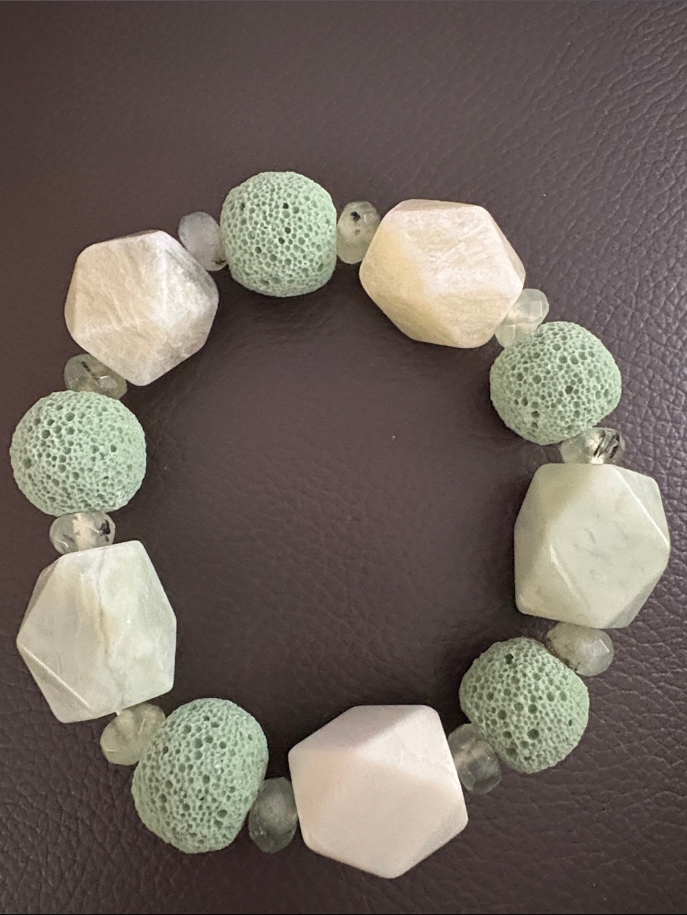 Ross-Simons Jade and Ceramic Beaded Stretch Bracelet
